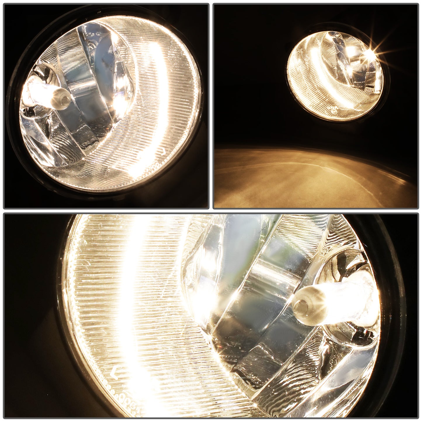 FAROS DE NIEBLA 20-22 TOYOTA HIGHLANDER - H16 BULB - WITH SWTICH, WIRING - CHROME / CLEAR