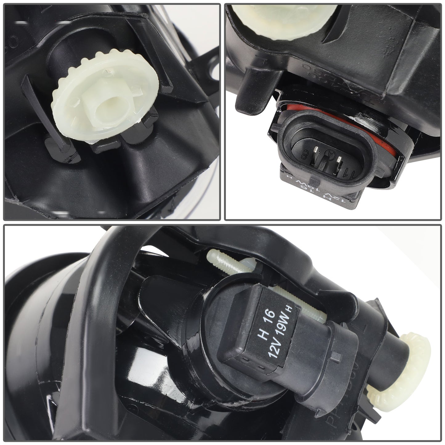 FAROS DE NIEBLA 20-22 TOYOTA HIGHLANDER - H16 BULB - WITH SWTICH, WIRING - CHROME / CLEAR