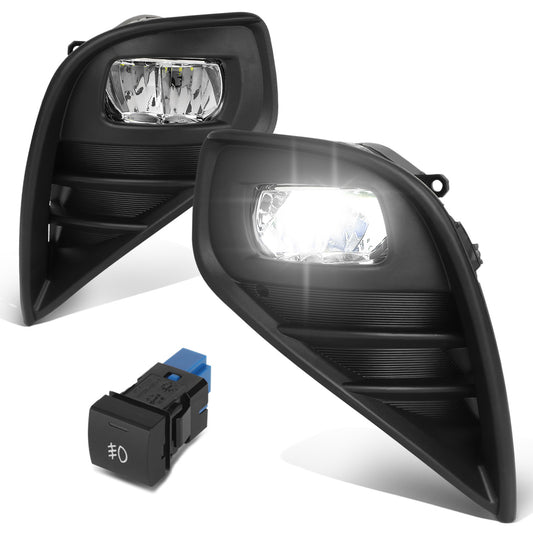 FAROS DE NIEBLA 20-22 TOYOTA HIGHLANDER - LED - WITH SWITCH, WIRING - CHROME / CLEAR