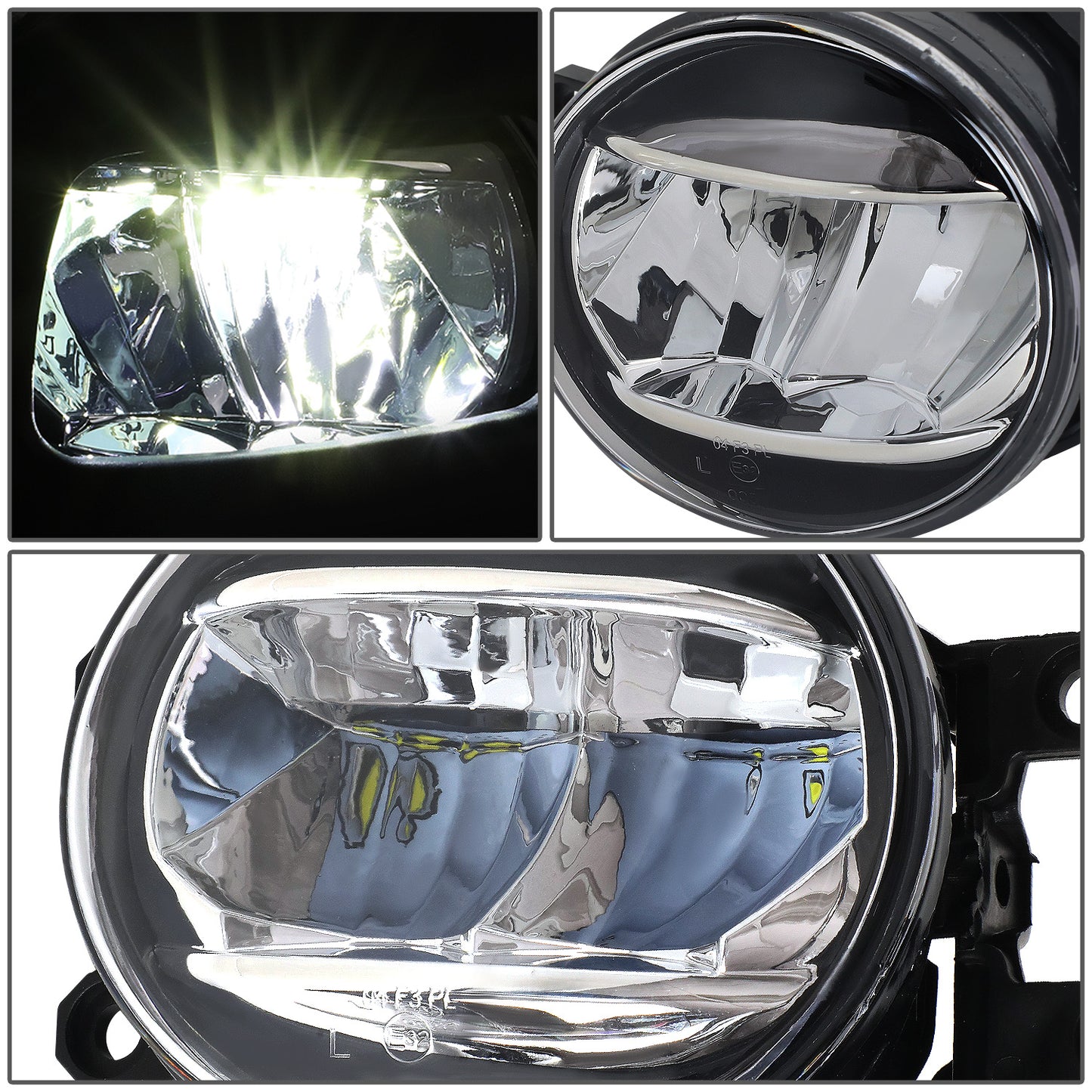 FAROS DE NIEBLA 20-22 TOYOTA HIGHLANDER - LED - WITH SWITCH, WIRING - CHROME / CLEAR
