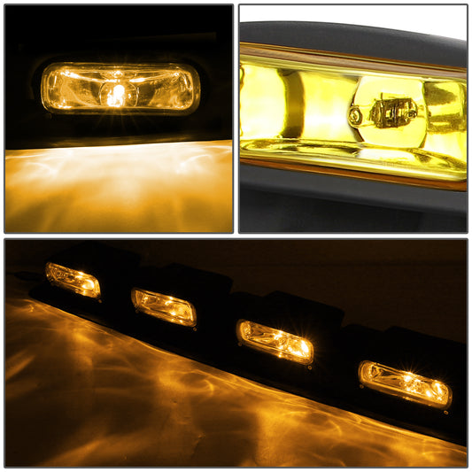 FAROS DE NIEBLA ROOF MOUNTED - 38" X 9" X 4" - UNIVERSAL - H3 BULB - WITH SWITCH, WIRING - AMBER