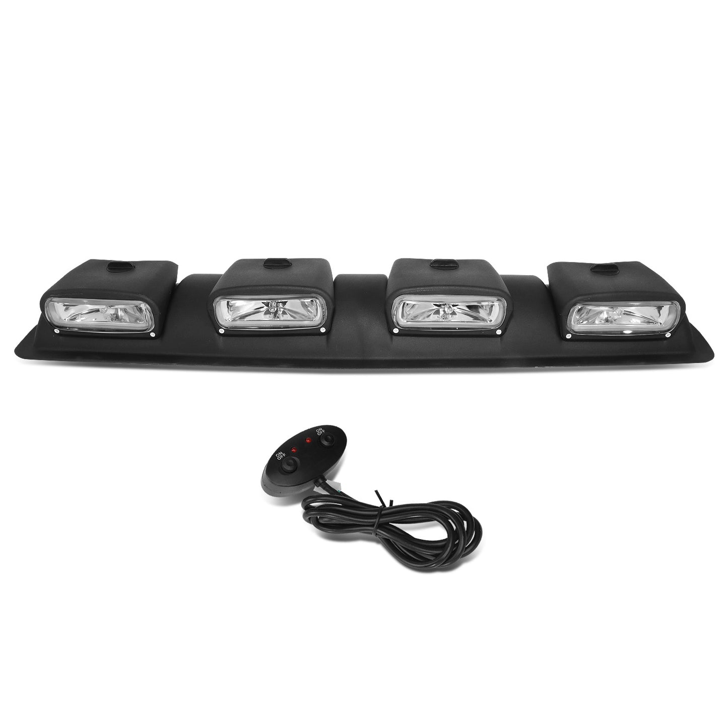 FAROS DE NIEBLA ROOF MOUNTED - 38" X 9" X 4" - UNIVERSAL - H3 BULB - WITH SWITCH, WIRING - CLEAR