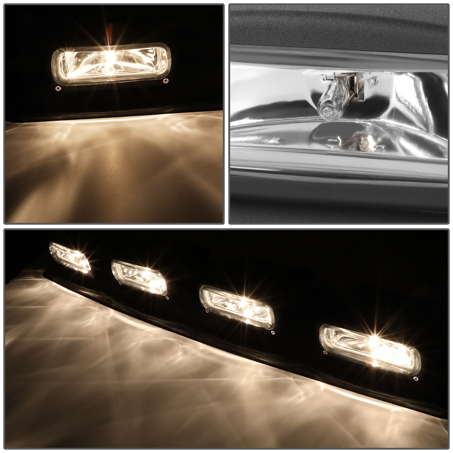 FAROS DE NIEBLA ROOF MOUNTED - 38" X 9" X 4" - UNIVERSAL - H3 BULB - WITH SWITCH, WIRING - CLEAR