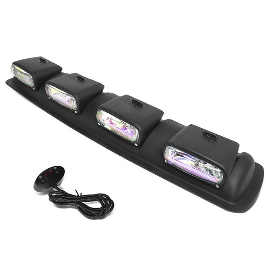 FAROS DE NIEBLA ROOF MOUNTED - 38" X 9" X 4" - UNIVERSAL - H3 BULB - WITH SWITCH, WIRING - NEO CHROME