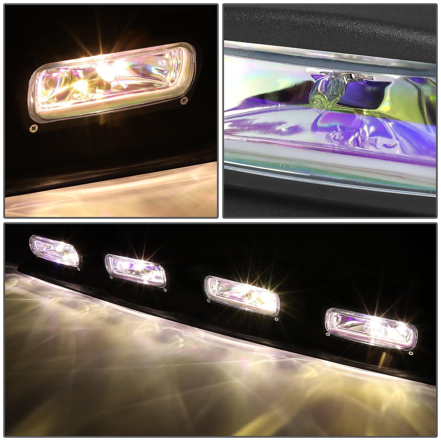 FAROS DE NIEBLA ROOF MOUNTED - 38" X 9" X 4" - UNIVERSAL - H3 BULB - WITH SWITCH, WIRING - NEO CHROME