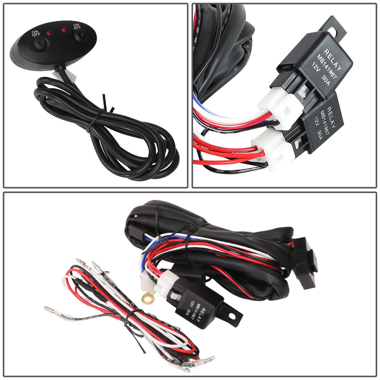 FAROS DE NIEBLA ROOF MOUNTED - 38" X 9" X 4" - UNIVERSAL - H3 BULB - WITH SWITCH, WIRING - NEO CHROME