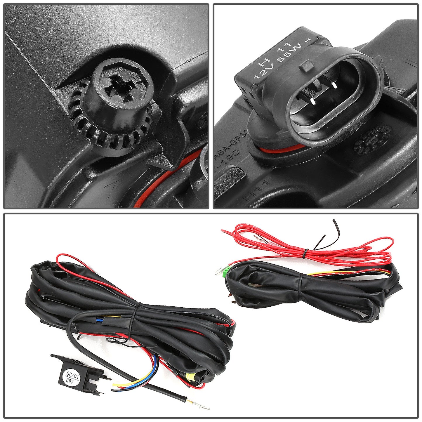 FAROS DE NIEBLA 14-21 TOYOTA TUNDRA - H1 BULB - WITH SWITCH, WIRING - CLEAR