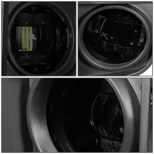FAROS DE NIEBLA 14-21 TOYOTA TUNDRA - LED PROJECTOR - WITH SWITCH AND BEZEL - SMOKE