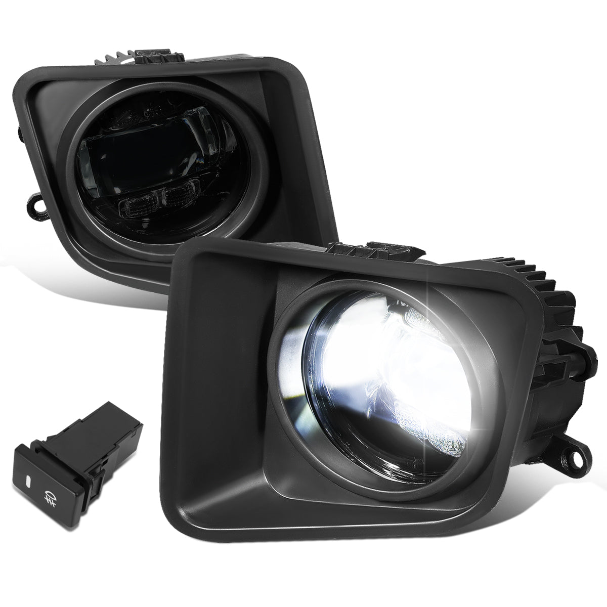 FAROS DE NIEBLA 14-21 TOYOTA TUNDRA - LED PROJECTOR - WITH SWITCH AND BEZEL - SMOKE