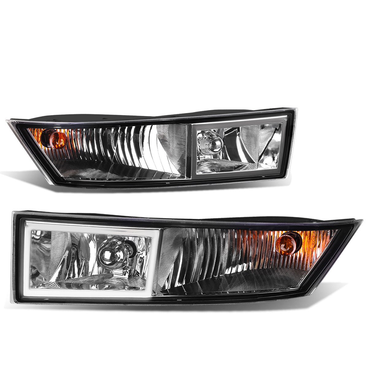 FAROS DE NIEBLA 07-14 CADILLAC ESCALADE , ESV / 07-13 ESCALADE EXT - WITH SWITCH AND BEZEL - H10 BULB - CHROME / CLEAR