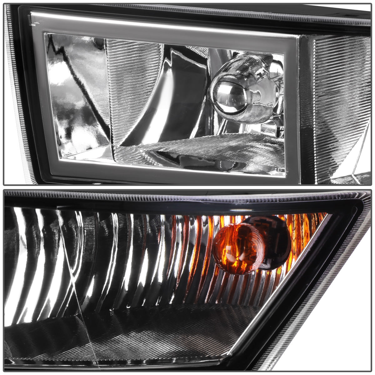FAROS DE NIEBLA 07-14 CADILLAC ESCALADE , ESV / 07-13 ESCALADE EXT - WITH SWITCH AND BEZEL - H10 BULB - CHROME / CLEAR
