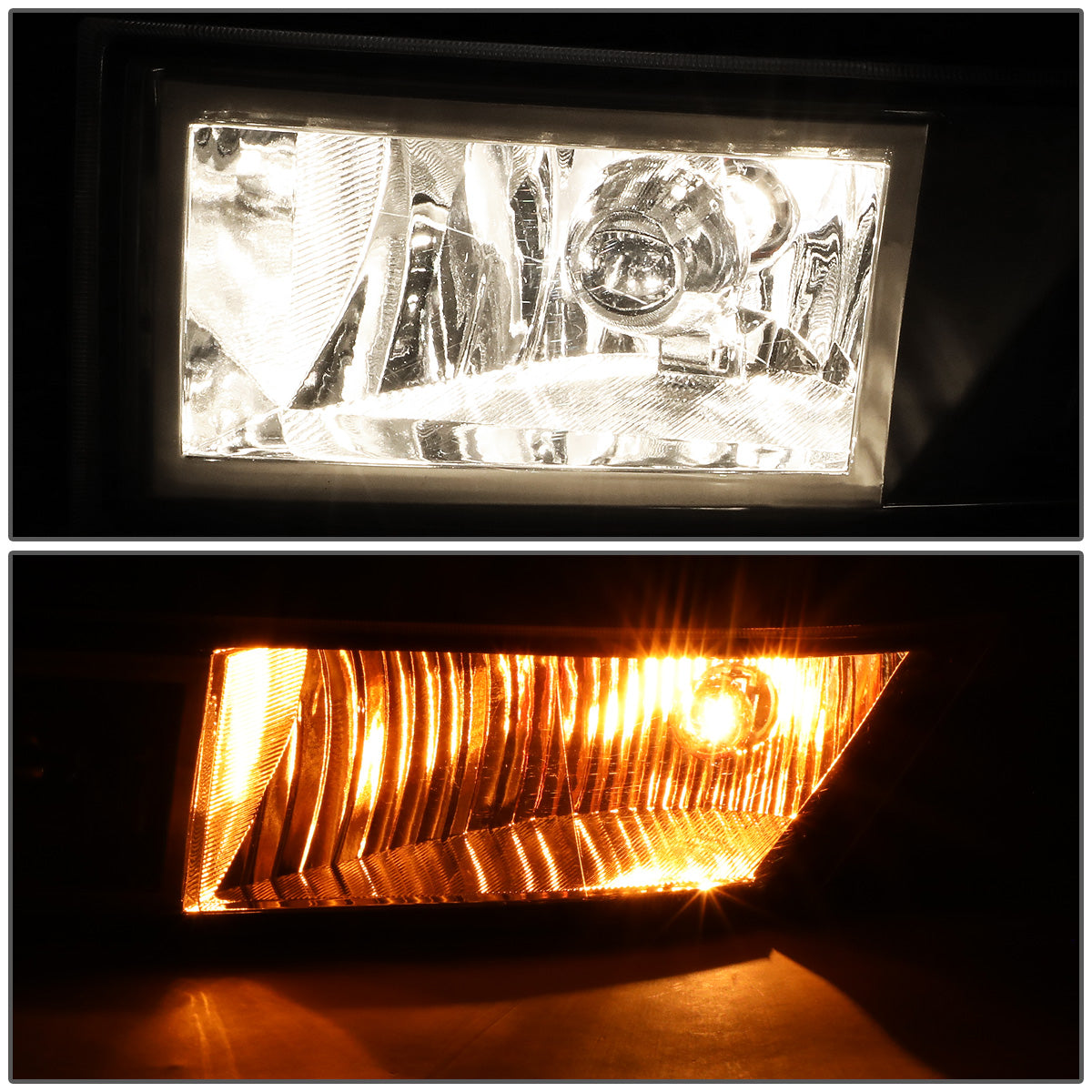 FAROS DE NIEBLA 07-14 CADILLAC ESCALADE , ESV / 07-13 ESCALADE EXT - WITH SWITCH AND BEZEL - H10 BULB - CHROME / CLEAR