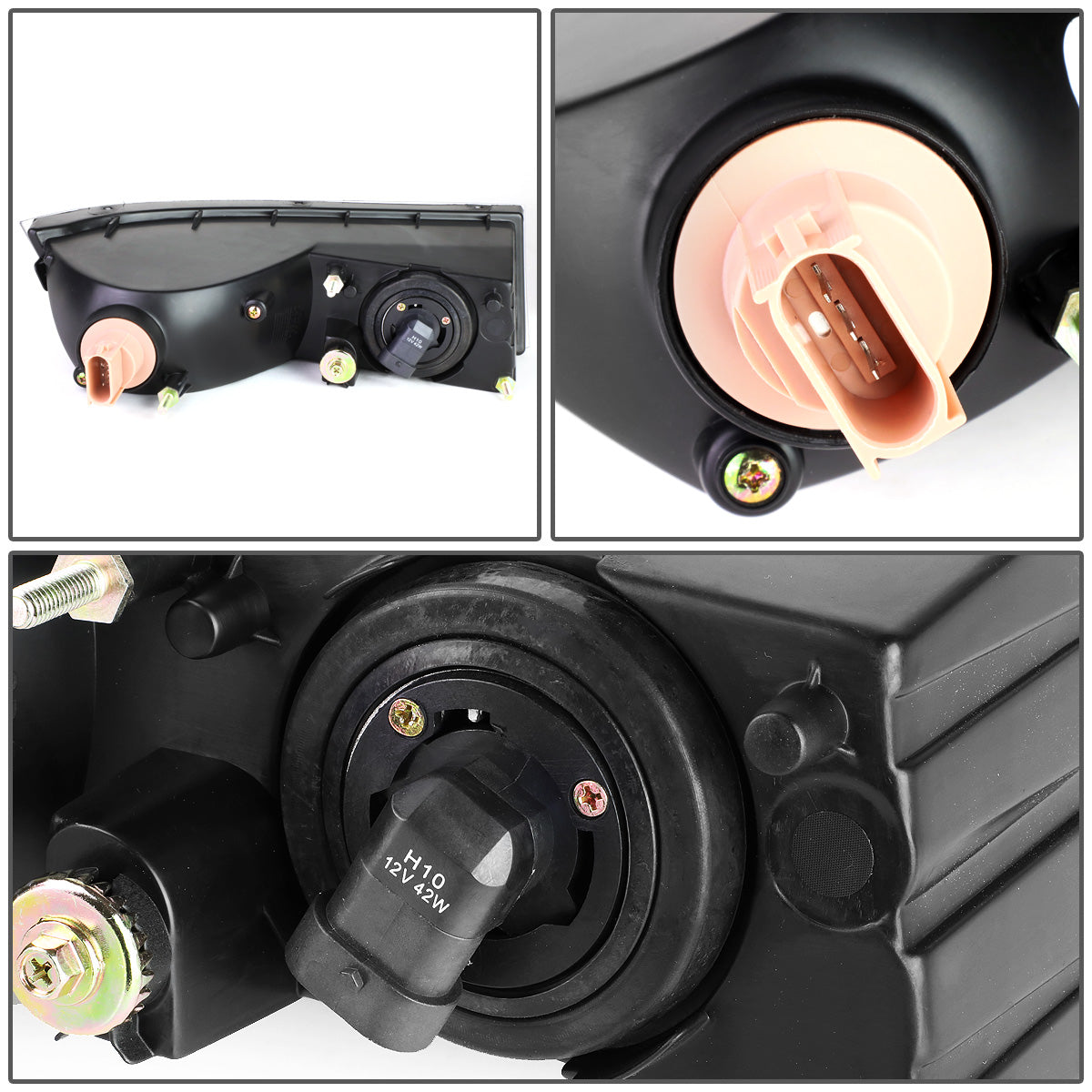 FAROS DE NIEBLA 07-14 CADILLAC ESCALADE , ESV / 07-13 ESCALADE EXT - WITH SWITCH AND BEZEL - H10 BULB - CHROME / CLEAR