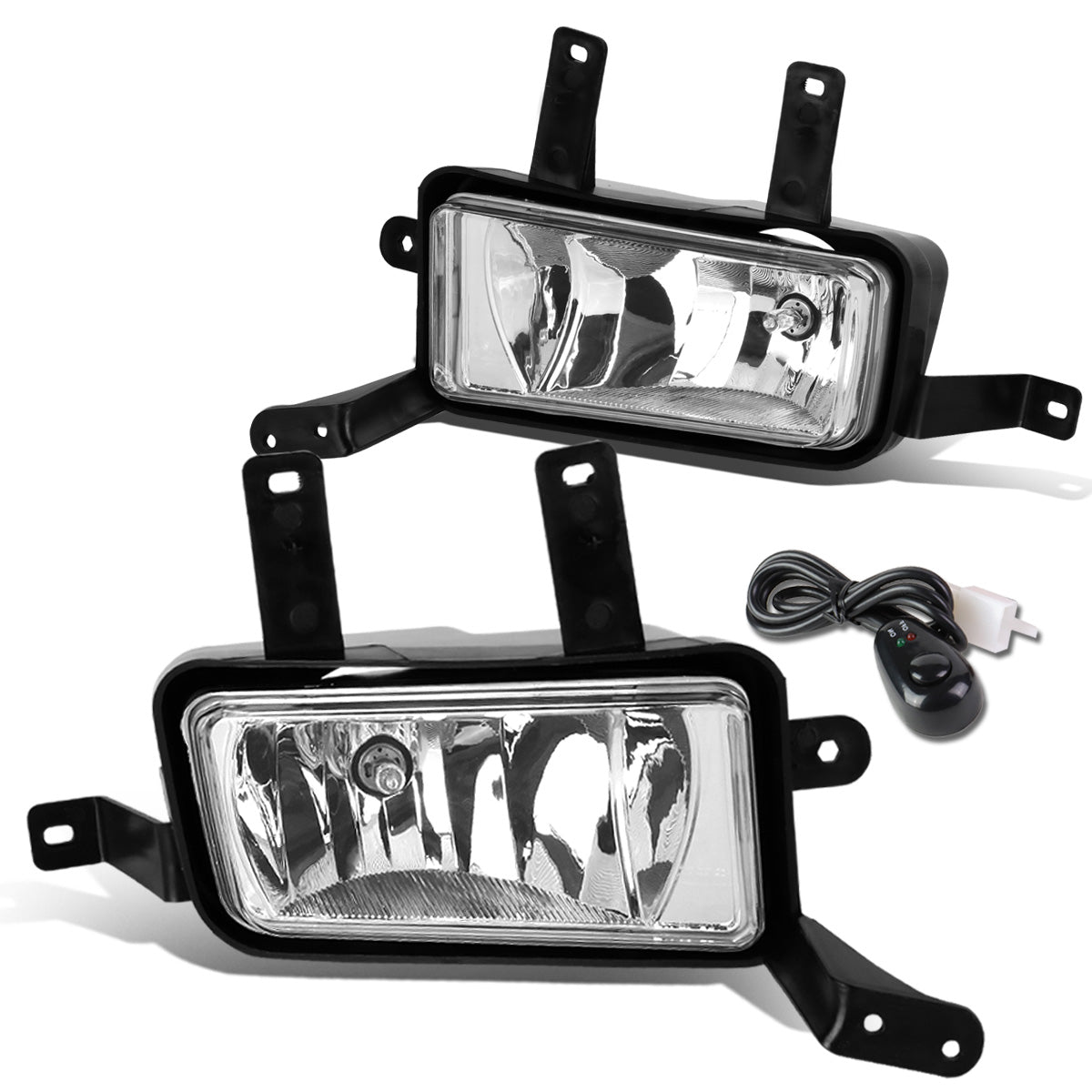 FAROS DE NIEBLA 15-20 CHEVY TAHOE, SUBURBAN, GMC YUKON, YUKON XL / 16-19 SUBURBAN 3500 HD - WITH SWITCH - 5202 BULB - CHROME / CLEAR