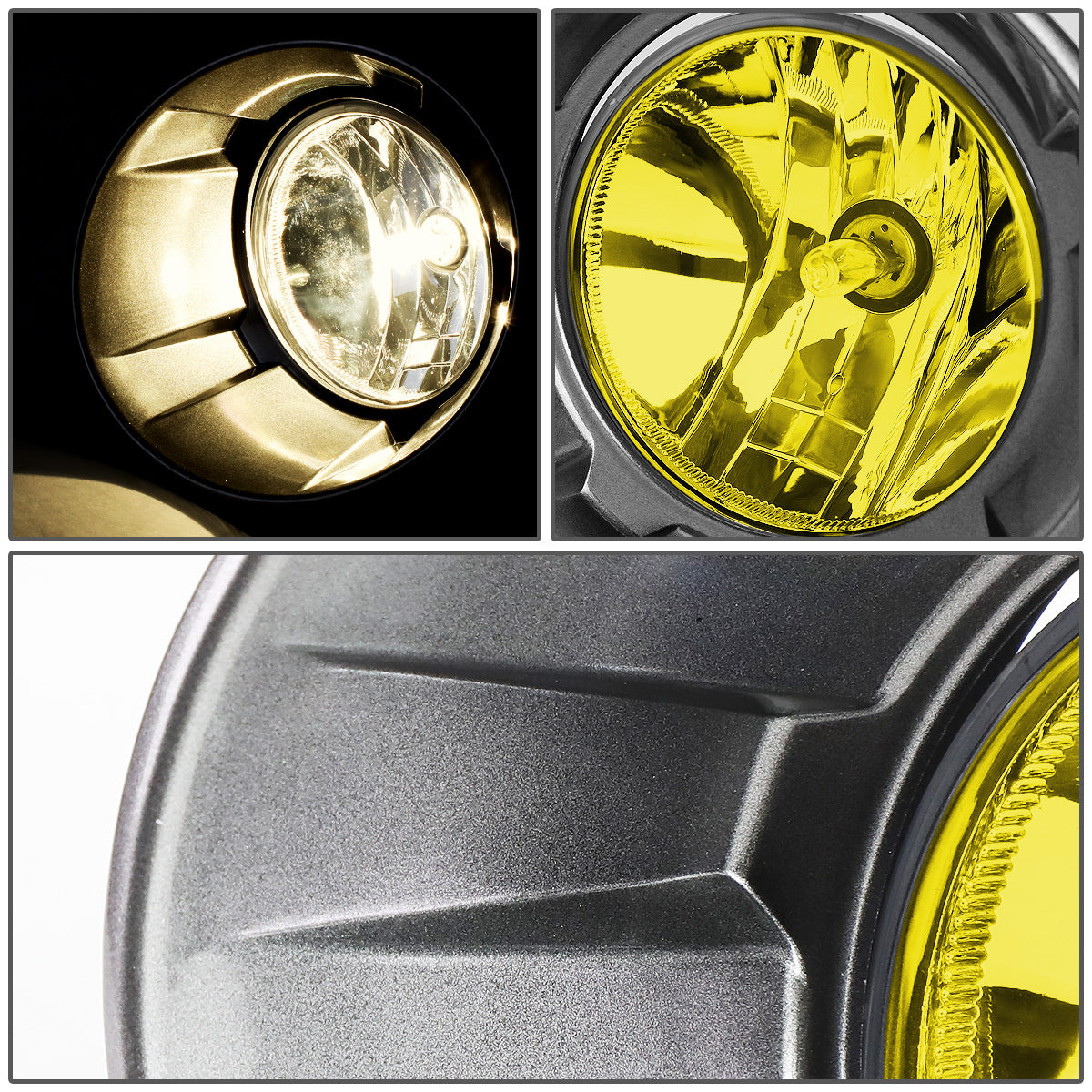 FAROS DE NIEBLA 10-13 CHEVY CAMARO - WITH BEZEL - 5202 BULB - AMBER