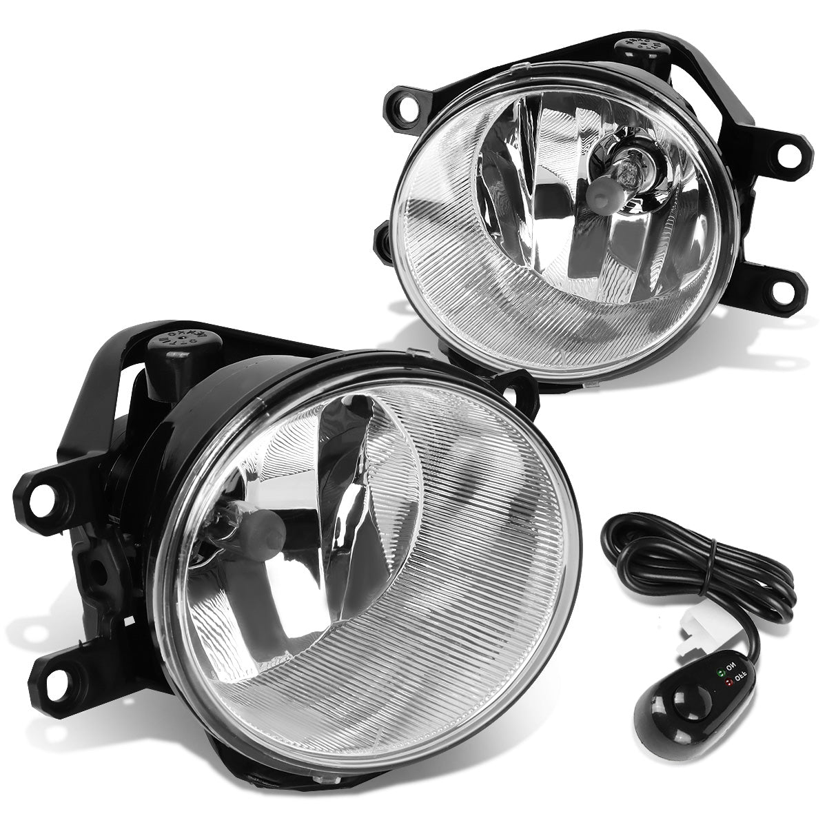 FAROS DE NIEBLA 15-16 TOYOTA RAV4 / 14-15 4RUNNER, LEXUS CT200H, GS350, IS250, IS350, RX350, RX450H / 14-16 COROLLA / 13-15 LEXUS ES300H / 14-18 HIGHLANDER / 12-15 PRIUS / 12-14 PRIUS C / 15-18 TACOMA / 13-16 TUNDRA - WITH SWITCH - H16 BULB - CHROME /