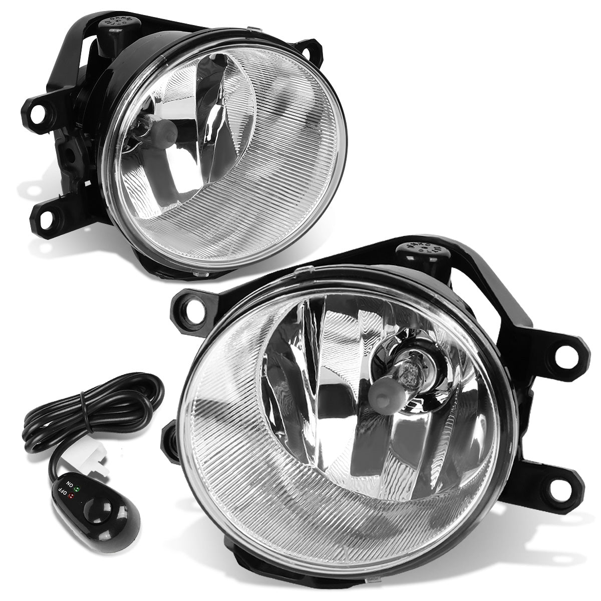 FAROS DE NIEBLA 15-16 TOYOTA RAV4 / 14-15 4RUNNER, LEXUS CT200H, GS350, IS250, IS350, RX350, RX450H / 14-16 COROLLA / 13-15 LEXUS ES300H / 14-18 HIGHLANDER / 12-15 PRIUS / 12-14 PRIUS C / 15-18 TACOMA / 13-16 TUNDRA - WITH SWITCH - H16 BULB - CHROME /