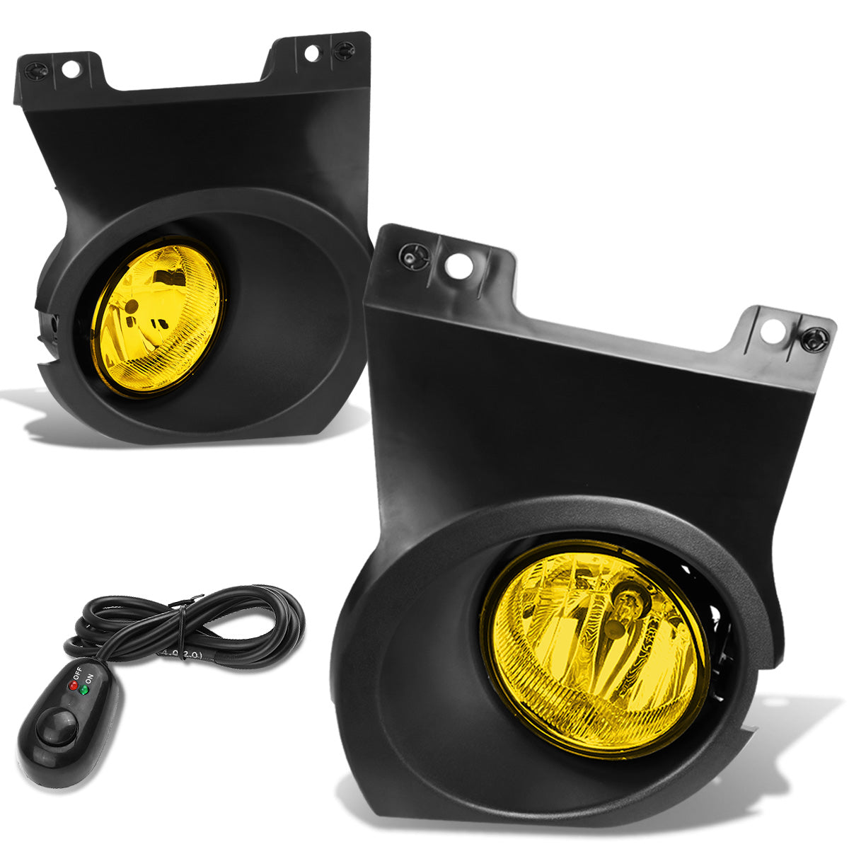 FAROS DE NIEBLA 09-14 FORD F-150 - WITH SWITCH AND BEZEL - H10 BULB - AMBER
