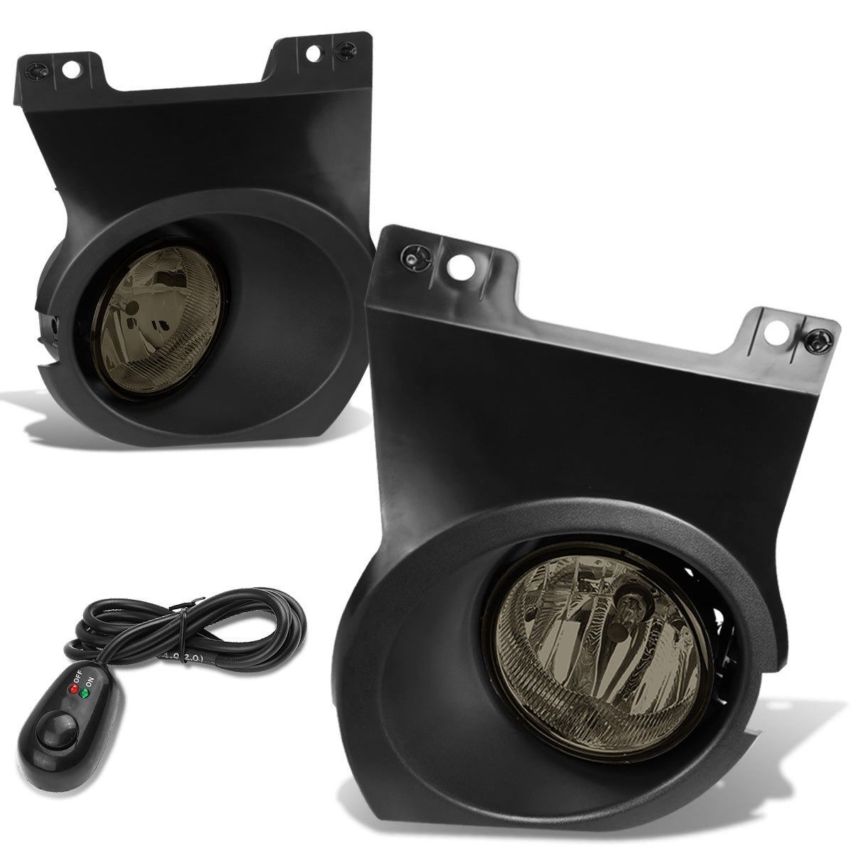 FAROS DE NIEBLA 09-14 FORD F-150 - WITH SWITCH AND BEZEL - H10 BULB - SMOKE