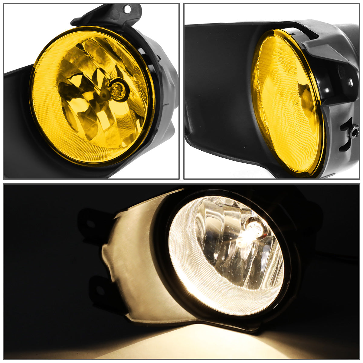 FAROS DE NIEBLA 08-17 TOYOTA SEQUOIA - WITH SWITCH - H10 BULB - AMBER