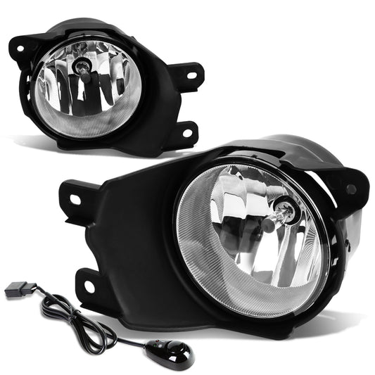 FAROS DE NIEBLA 08-17 TOYOTA SEQUOIA - WITH SWITCH - H10 BULB - CHROME / CLEAR