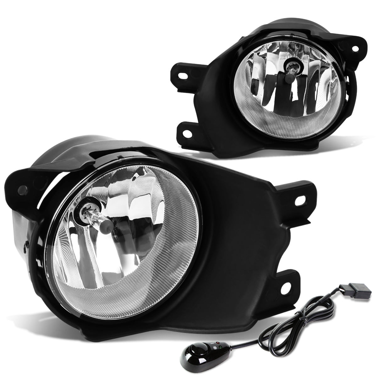 FAROS DE NIEBLA 08-17 TOYOTA SEQUOIA - WITH SWITCH - H10 BULB - CHROME / CLEAR