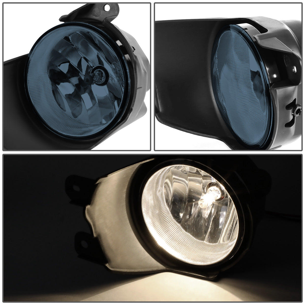 FAROS DE NIEBLA 08-17 TOYOTA SEQUOIA - WITH SWITCH - H10 BULB - SMOKE