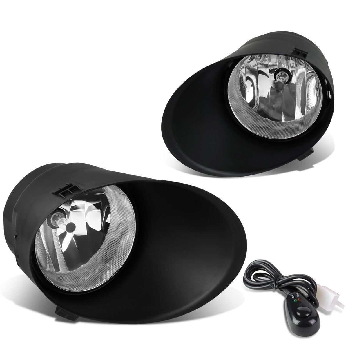 FAROS DE NIEBLA 07-13 TOYOTA TUNDRA / 07-11 SEQUOIA - WITH SWITCH - H10 BULB - CHROME / CLEAR