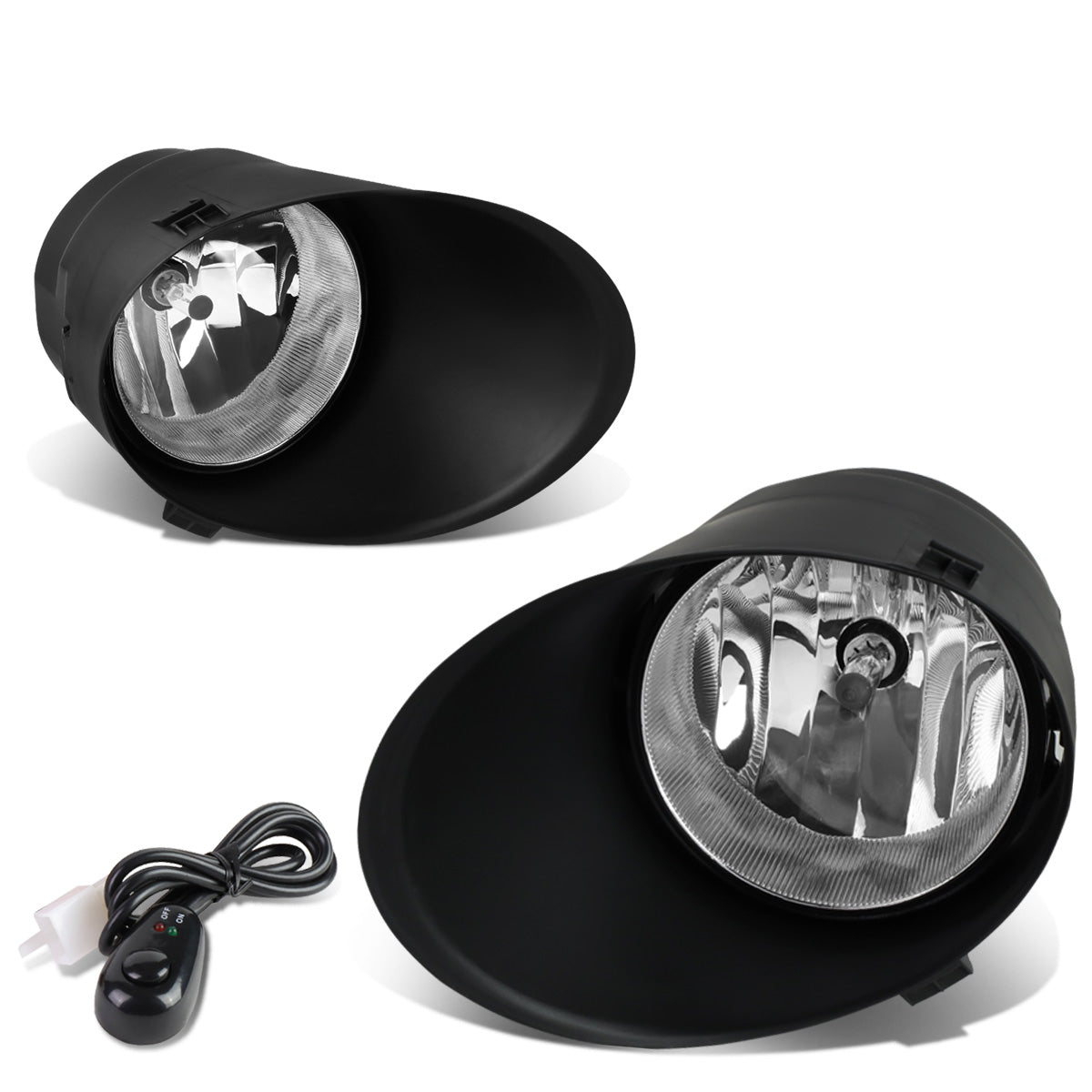 FAROS DE NIEBLA 07-13 TOYOTA TUNDRA / 07-11 SEQUOIA - WITH SWITCH - H10 BULB - CHROME / CLEAR