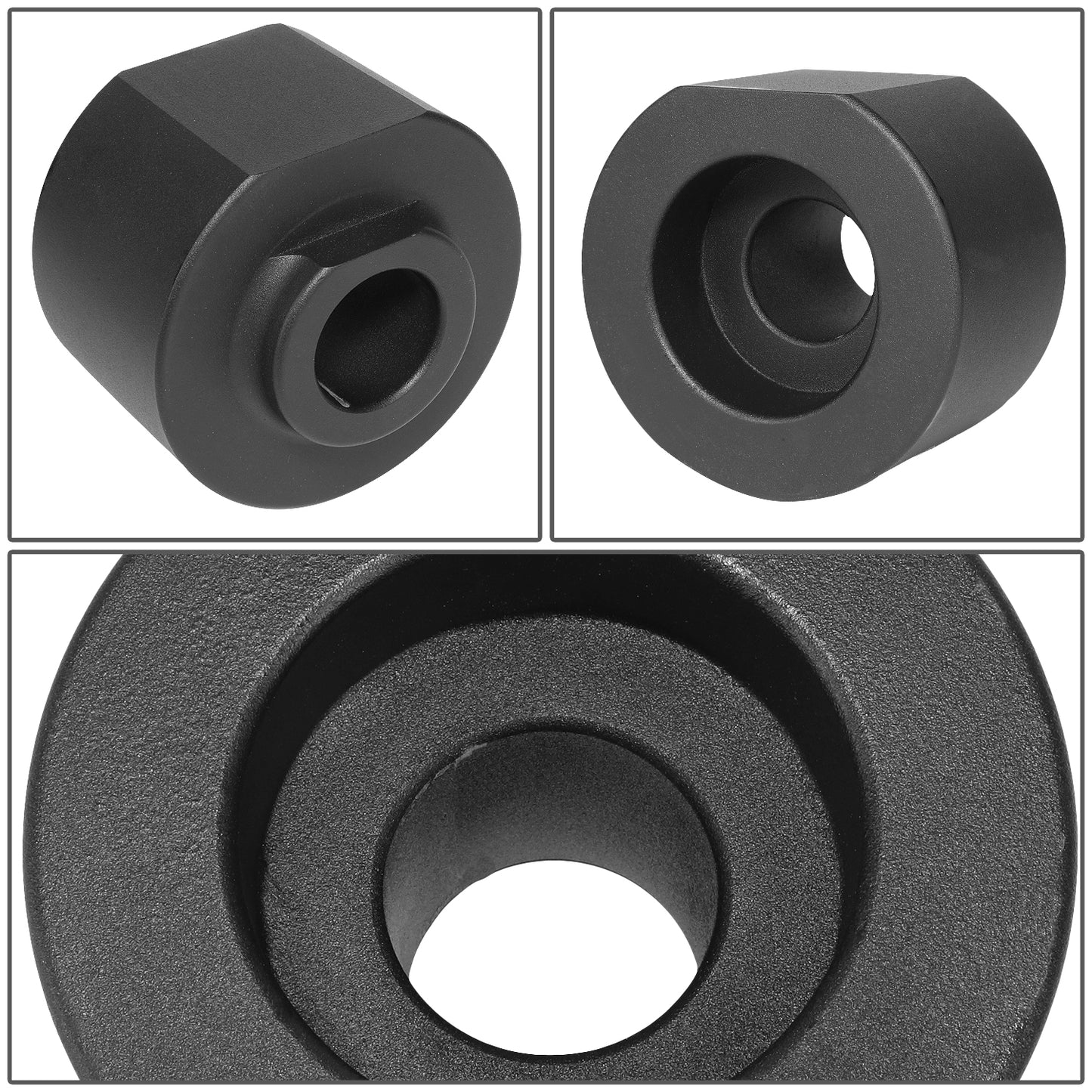 KIT ELEVACION 99-20 FORD F-250 SUPER DUTY / 99-20 FORD F-350 SUPER DUTY - FITS 2WD MODELS ONLY - EXCLUDES TWIN I-BEAM MODELS. FITS MONOBEAM AXLE ONLY - FRONT - 3" LIFT - LOWER SPRING PERCH MOUNT LIFT SPACER