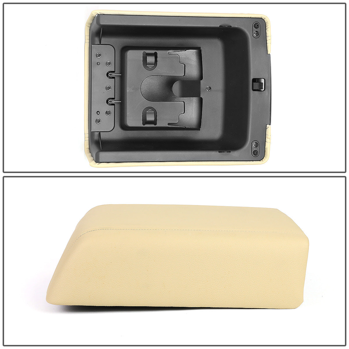 TAPA DE CONSOLA CENTER CONSOLE LID - 04-08 FORD F-150 / 06-08 LINCOLN MARK LT - ONLY FITS MODELS WITH FLOOR SHIFT - BEIGE