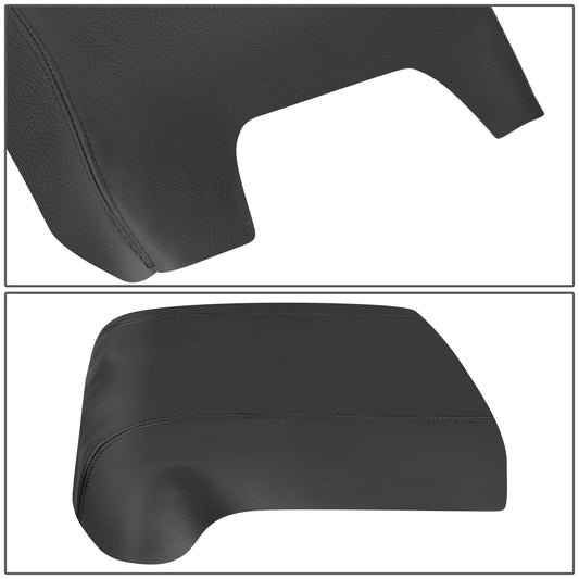 TAPA DE CONSOLA CENTER CONSOLE COVER - 11-16 FORD F-250 SUPER DUTY - BLACK REAL LEATHER