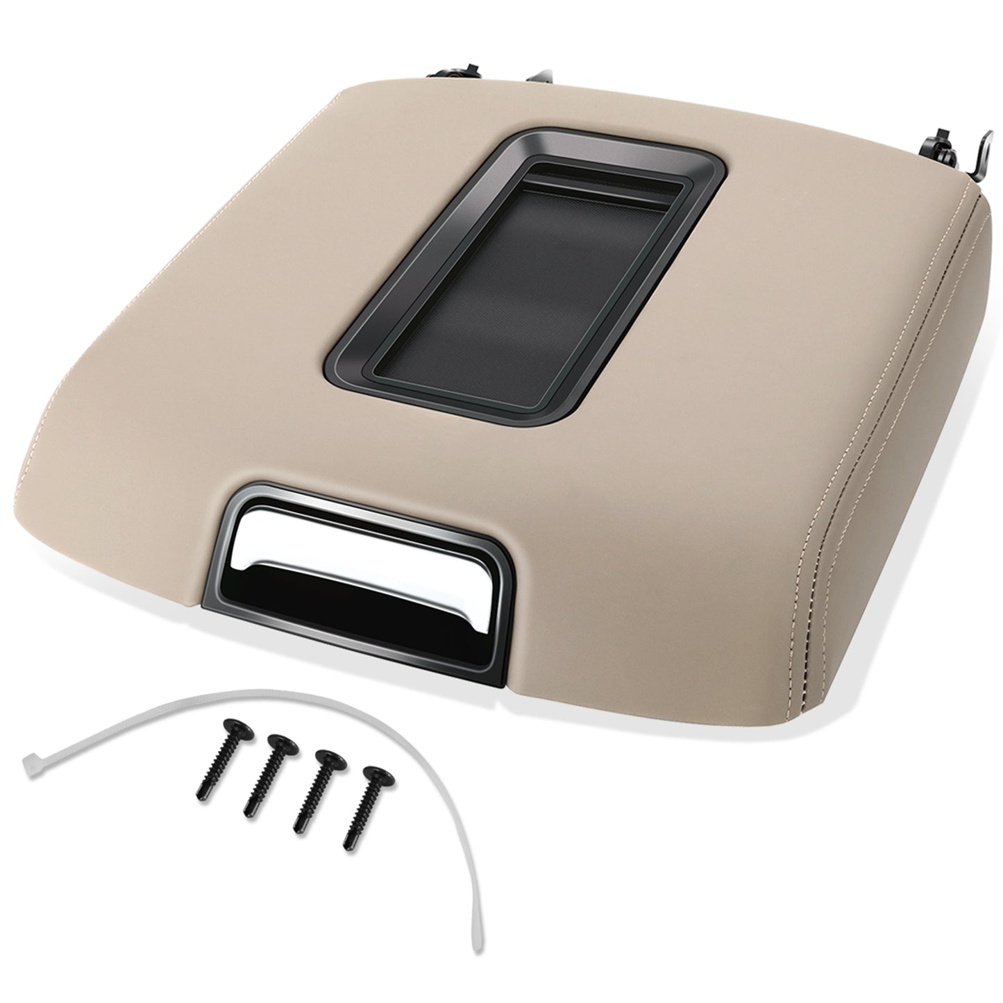 TAPA DE CONSOLA CENTER CONSOLE COVER - 15-19 CHEVROLET TAHOE / 15-19 GMC YUKON - BROWN DUNE LEATHER