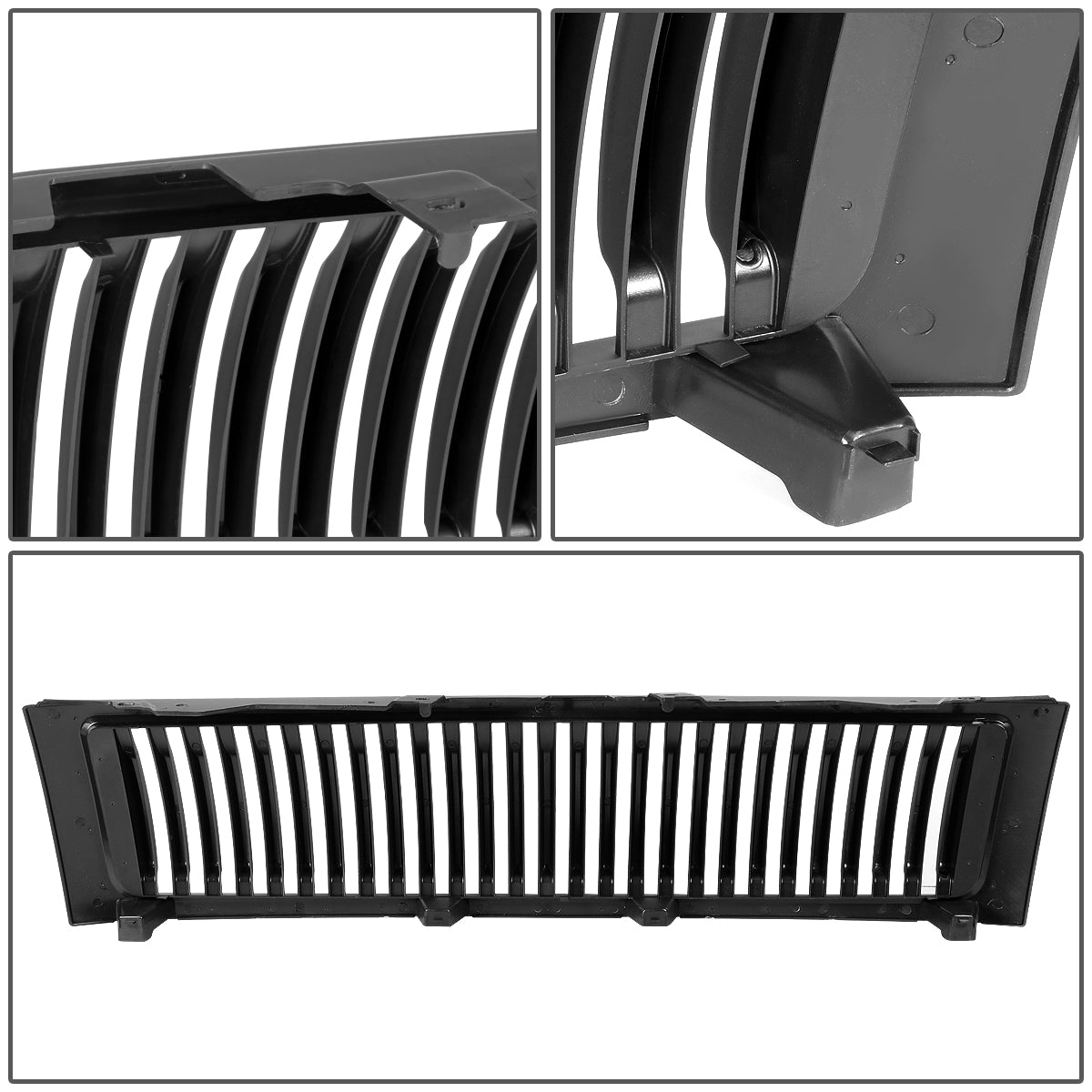 PARRILLA GRILLE - 07-13 CHEVY SILVERADO 1500 - BADGELESS FENCE - MATTE BLACK