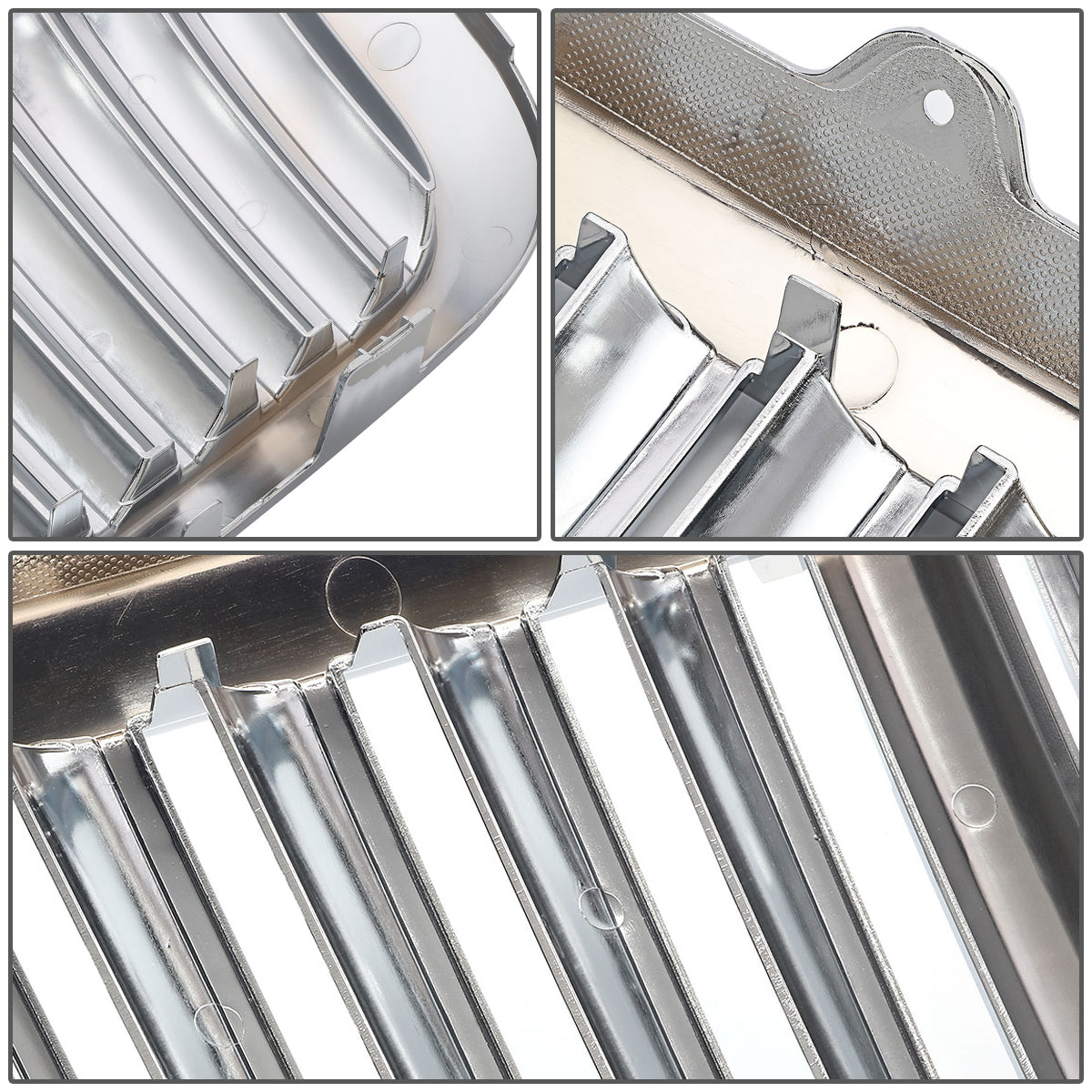 PARRILLA GRILLE - 05-07 FORD F-250 , F-350 , F-450 , F-550 - VERTICAL FENCE STYLE - ABS - CHROME