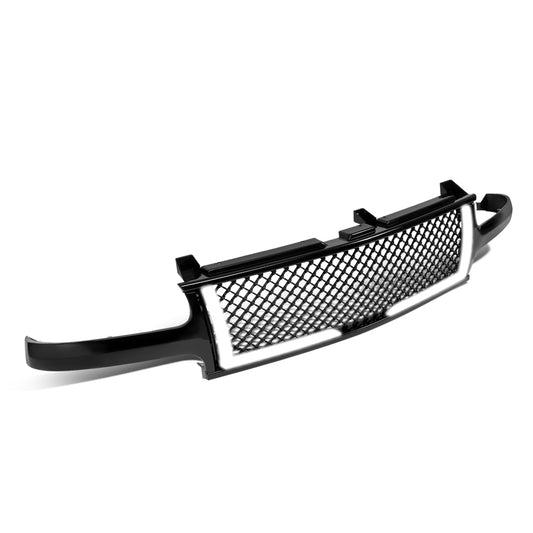 PARRILLA GRILLE - 99-02 CHEVY SILVERADO 1500, 2500 / 00-06 CHEVY SUBURBAN 1500, SUBURBAN 2500, TAHOE - HONEYCOMB MESH - W/ LED DRL LIGHT - LED'S REQUIRE WIRING INTO EXISTING LIGHTING - BLACK