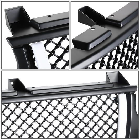 PARRILLA GRILLE - 99-02 CHEVY SILVERADO 1500, 2500 / 00-06 CHEVY SUBURBAN 1500, SUBURBAN 2500, TAHOE - HONEYCOMB MESH - W/ LED DRL LIGHT - LED'S REQUIRE WIRING INTO EXISTING LIGHTING - BLACK