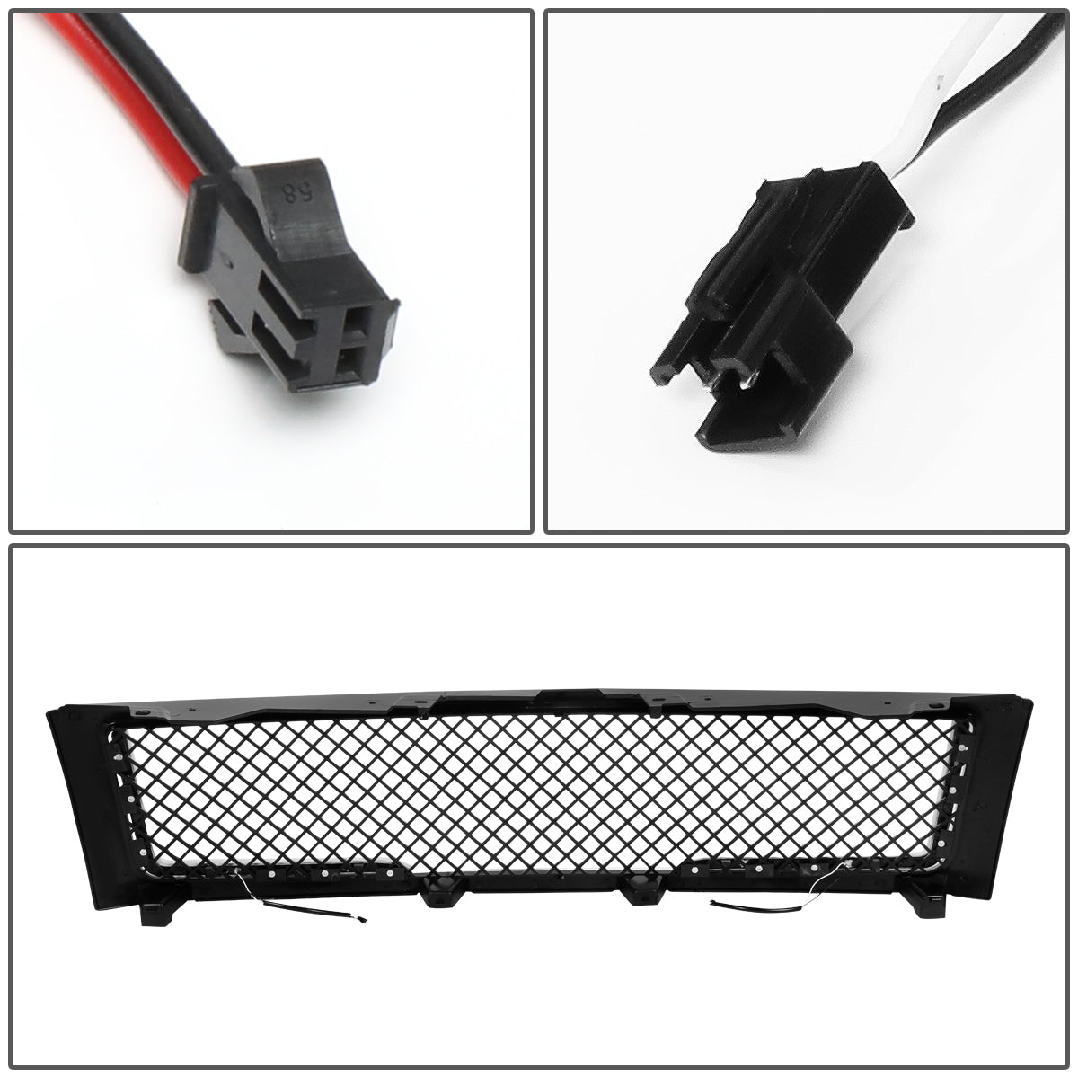 PARRILLA GRILLE - 07-13 CHEVY SILVERADO 1500 - DIAMOND MESH STYLE - W/ LED DRL LIGHT - BLACK