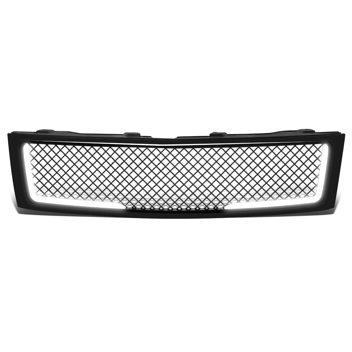 PARRILLA GRILLE - 07-13 CHEVY SILVERADO 1500 - DIAMOND MESH STYLE - W/ LED DRL LIGHT - BLACK