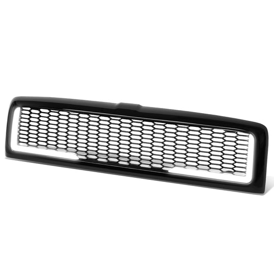 PARRILLA GRILLE - 94-01 DODGE RAM 1500 / 94-02 DODGE RAM 2500, 3500 - HONEYCOMB MESH - W/ LED DRL LIGHT - LED'S REQUIRE WIRING INTO EXISTING LIGHTING - BLACK