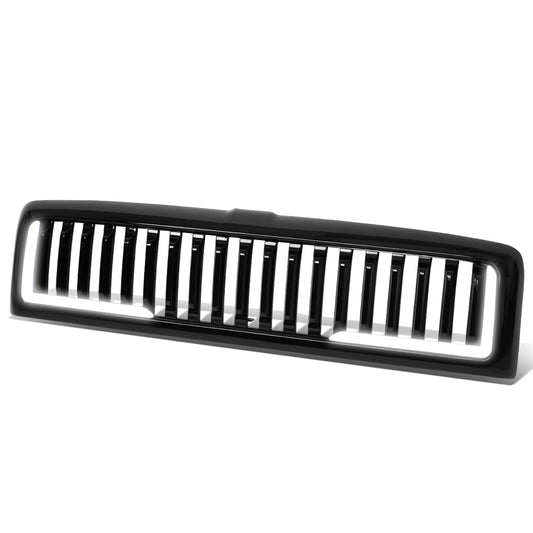 PARRILLA GRILLE - 94-01 DODGE RAM 1500 / 94-02 DODGE RAM 2500, 3500 - VERTICAL FENCE STYLE - W/ LED DRL LIGHT - LED'S REQUIRE WIRING INTO EXISTING LIGHTING - BLACK