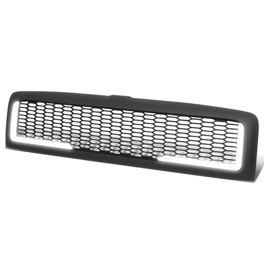 PARRILLA GRILLE - 94-01 DODGE RAM 1500 / 94-02 DODGE RAM 2500, 3500 - HONEYCOMB MESH - W/ LED DRL LIGHT - LED'S REQUIRE WIRING INTO EXISTING LIGHTING - MATTE BLACK