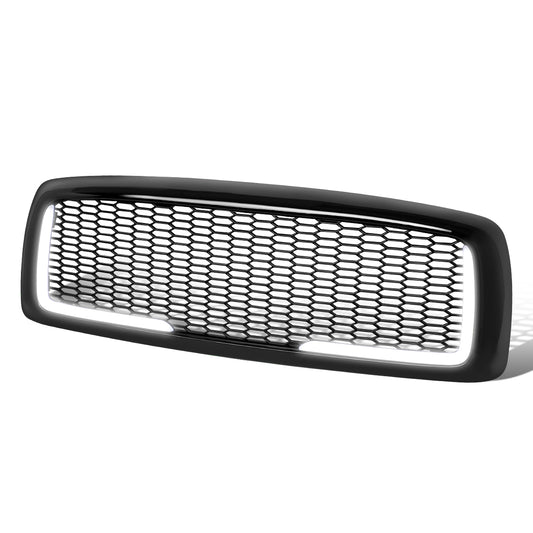 PARRILLA GRILLE - 02-05 DODGE RAM 1500 / 03-05 DODGE RAM 2500, 3500 - HONEYCOMB MESH - W/ LED DRL LIGHT - LED'S REQUIRE WIRING INTO EXISTING LIGHTING - BLACK