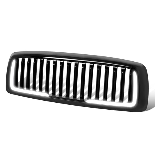 PARRILLA GRILLE - 02-05 DODGE RAM 1500 / 03-05 DODGE RAM 2500, 3500 - VERTICAL FENCE STYLE - W/ LED DRL LIGHT - LED'S REQUIRE WIRING INTO EXISTING LIGHTING - BLACK