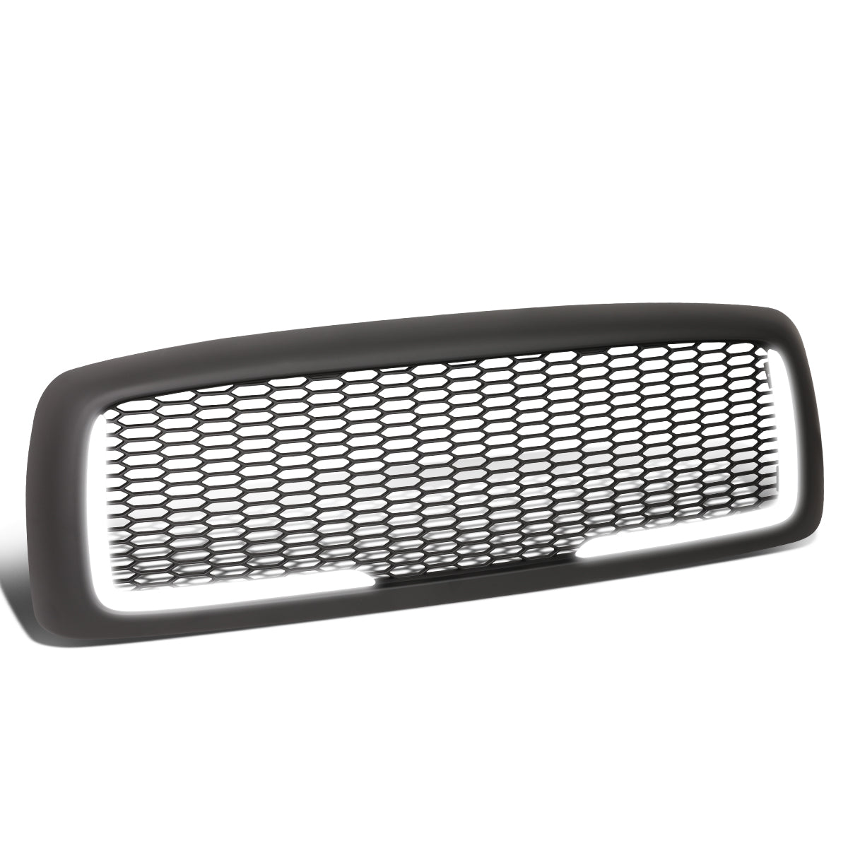 PARRILLA GRILLE - 02-05 DODGE RAM 1500 / 03-05 DODGE RAM 2500, 3500 - HONEYCOMB MESH - W/ LED DRL LIGHT - LED'S REQUIRE WIRING INTO EXISTING LIGHTING - MATTE BLACK