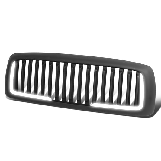 PARRILLA GRILLE - 02-05 DODGE RAM 1500 / 03-05 DODGE RAM 2500, 3500 - VERTICAL FENCE STYLE - W/ LED DRL LIGHT - LED'S REQUIRE WIRING INTO EXISTING LIGHTING - MATTE BLACK