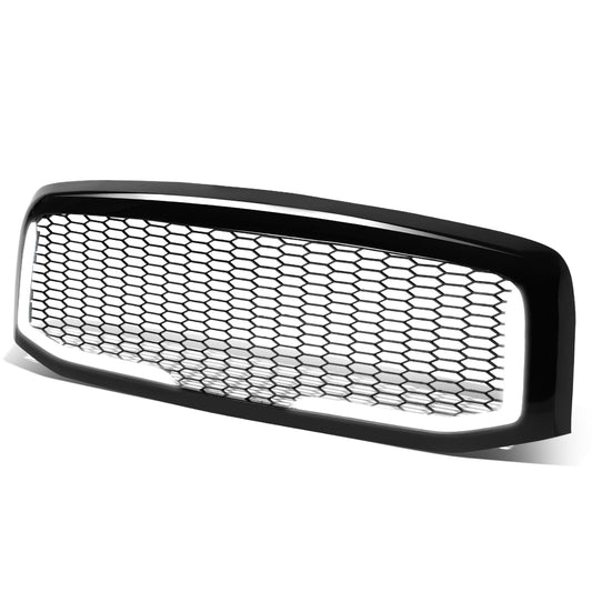 PARRILLA GRILLE - 06-08 DODGE RAM 1500 / 06-09 DODGE RAM 2500, 3500 - HONEYCOMB MESH - W/ LED DRL LIGHT - LED'S REQUIRE WIRING INTO EXISTING LIGHTING - BLACK
