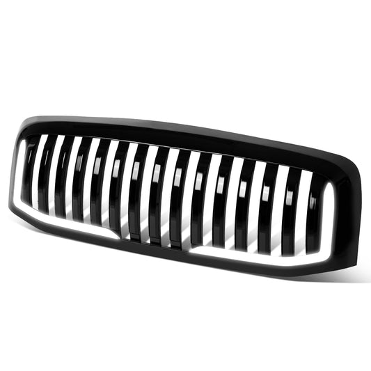 PARRILLA GRILLE - 06-08 DODGE RAM 1500 / 06-09 DODGE RAM 2500, 3500 - VERTICAL FENCE STYLE - W/ LED DRL LIGHT - LED'S REQUIRE WIRING INTO EXISTING LIGHTING - BLACK