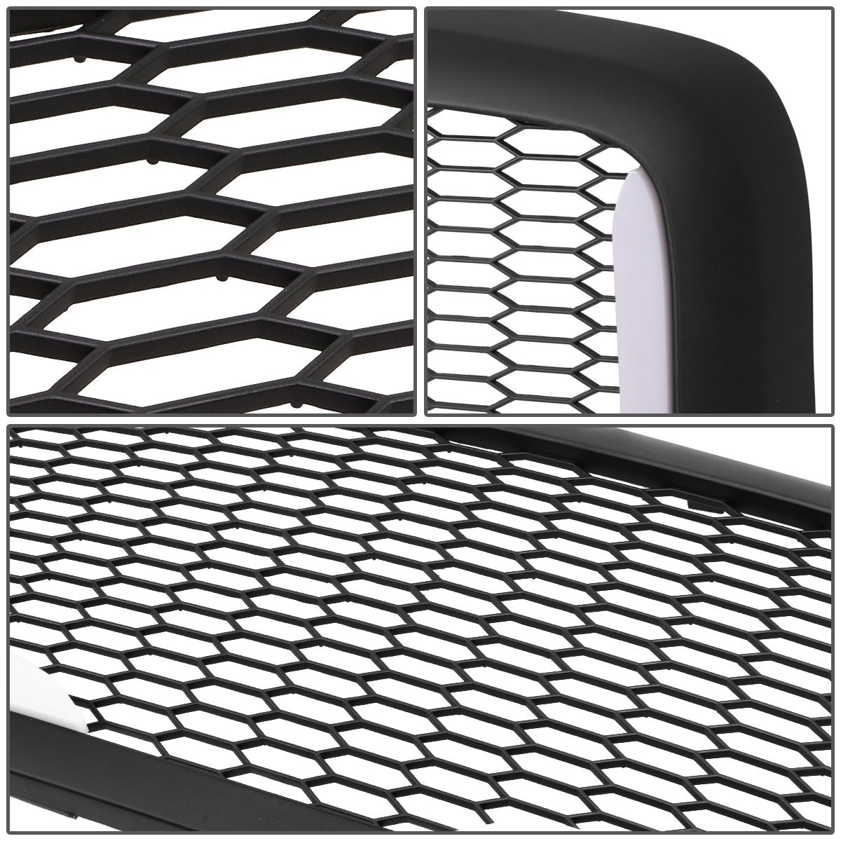 PARRILLA GRILLE - 06-08 DODGE RAM 1500 / 06-09 DODGE RAM 2500, 3500 - HONEYCOMB MESH - W/ LED DRL LIGHT - LED'S REQUIRE WIRING INTO EXISTING LIGHTING - MATTE BLACK