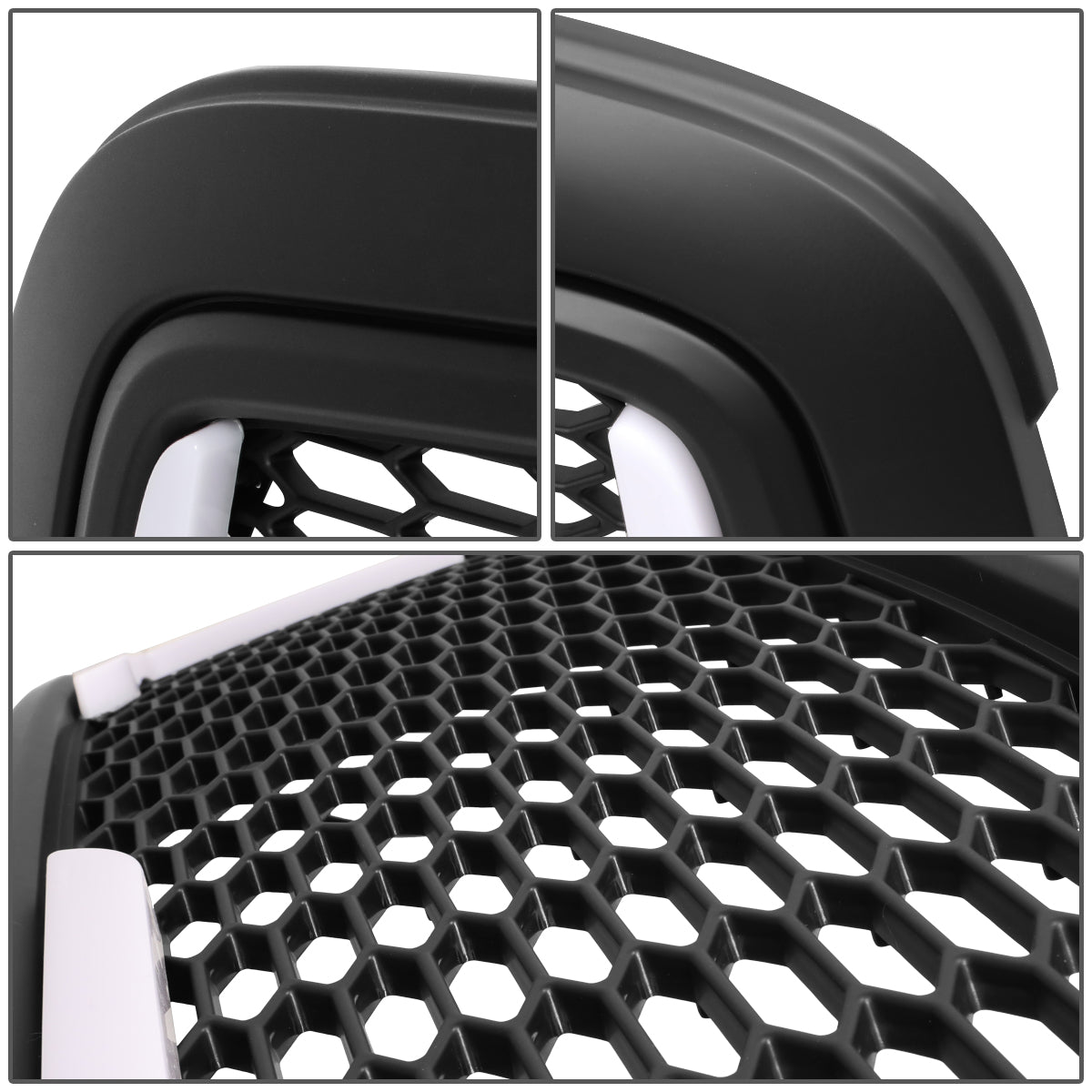 PARRILLA GRILLE - 09-12 DODGE RAM 1500 - HONEYCOMB MESH - W/ LED DRL LIGHT - LED'S REQUIRE WIRING INTO EXISTING LIGHTING - MATTE BLACK